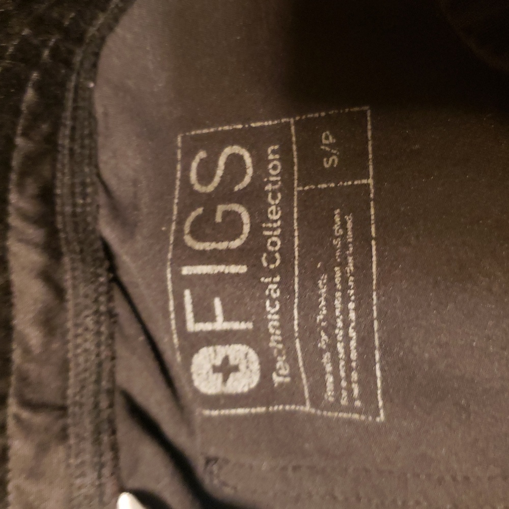 Figs Wome's Black Pants with Gray Drawstring - Picture 4 of 6